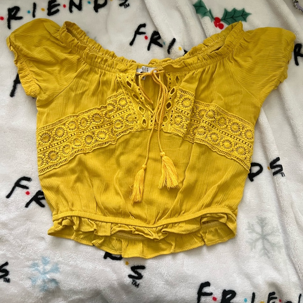 Yellow crop top